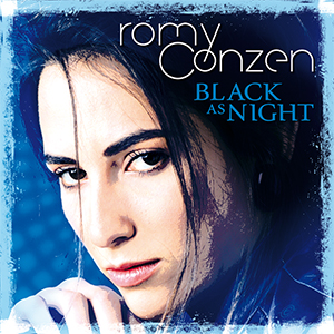ROMY CONZEN - Black as Night - DIGIPAK cover graphic design by Eric PHILIPPE