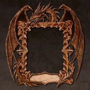 Dragon frame - Illustration by Eric PHILIPPE